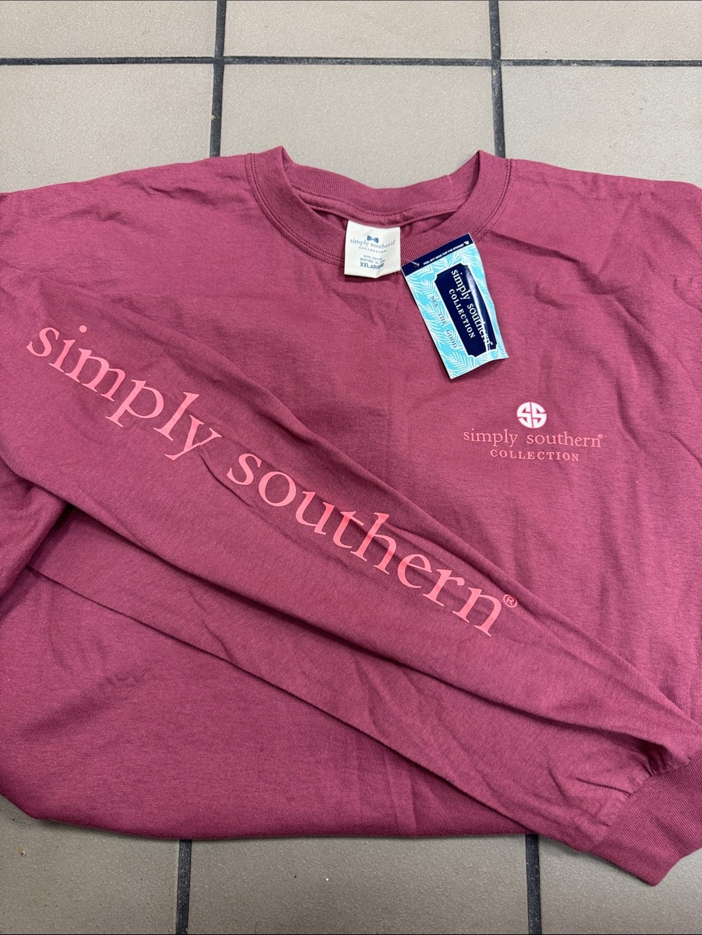 Simply Southern Long Sleeve Tee - Mauve Pink